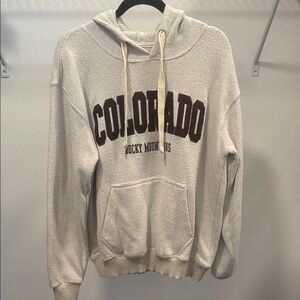 Uni-Sex Colorado Rocky Mountains Hoodie - Cream